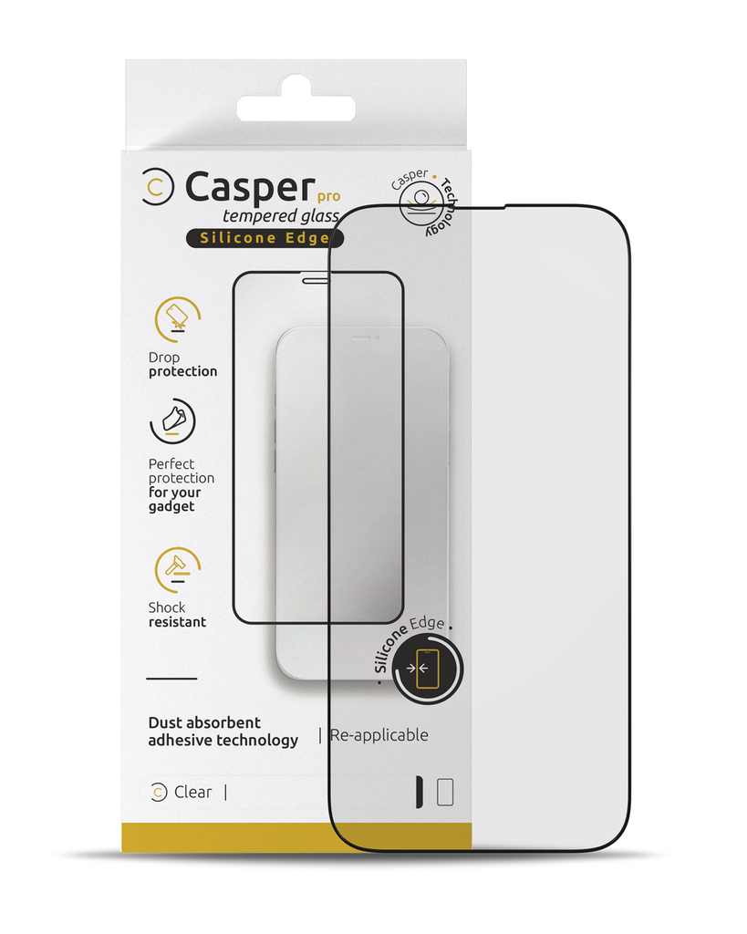 Verre trempé Clair compatible iPhone 15 Pro - Apple - Casper Pro Silicone