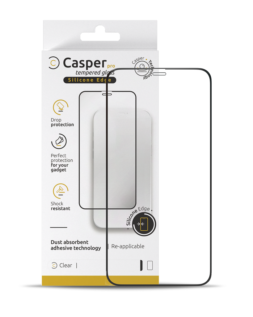 Verre trempé Clair compatible iPhone 15 - Apple - Casper Pro Silicone