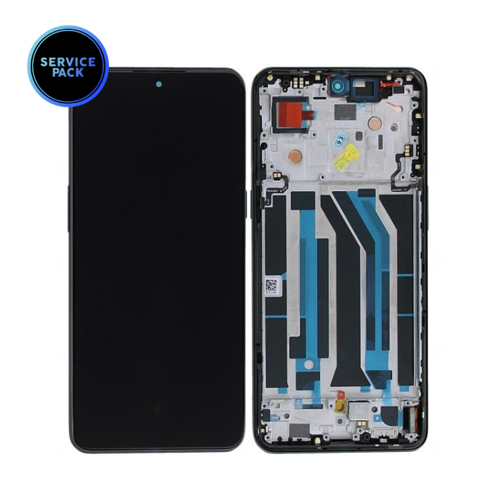 Bloc écran OLED avec châssis pour OnePlus 10T 5G - SERVICE PACK - Moonstone Black
