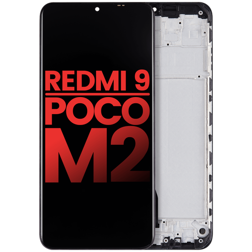 [107082114004] Bloc écran LCD avec châssis compatible Xiaomi Redmi 9 - Poco M2 - Aftermarket Plus - Toutes couleurs