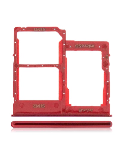 [107082026030] Tiroir SIM double compatible SAMSUNG A40 - A405 2019 - Rouge