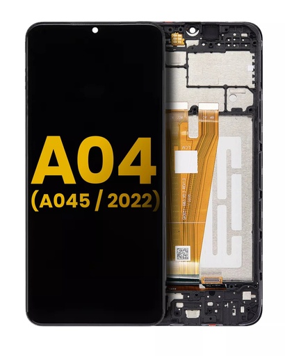 [107082133202] Bloc écran LCD avec châssis compatible Samsung Galaxy A04 A045 2022 - Reconditionné - Toutes couleurs