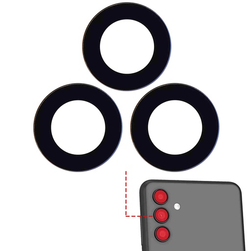 [107083029270] Lentille caméra arrière - verre seul avec adhésif - compatible SAMSUNG A24 - A245