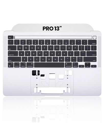 [6776.5389] Top case avec clavier AZERTY pour MacBook Pro 13" A2338 - Fin 2020 - Argent