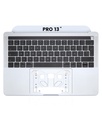 Top case avec clavier AZERTY pour MacBook Pro 13" A1706 - Fin 2016 - Milieu 2017 - Argent
