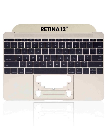 [6776.5403] Top Case avec clavier rétroéclairé AZERTY pour Macbook Retina 12" - A1534 - Début 2015 - Or
