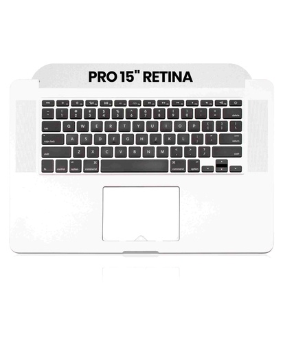 [6776.5402] Top Case avec clavier rétroéclairé AZERTY pour Macbook Pro 15" Retina - A1398 - Fin 2013 - Milieu 2014