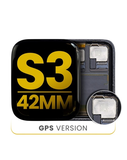 [107082007114] Bloc écran OLED Compatible pour APPLE Watch Serie 3 - 42mm - GPS - Reconditionné