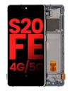 Bloc écran OLED avec châssis compatible SAMSUNG S20 FE 4G et 5G  - Aftermarket Plus - Blanc