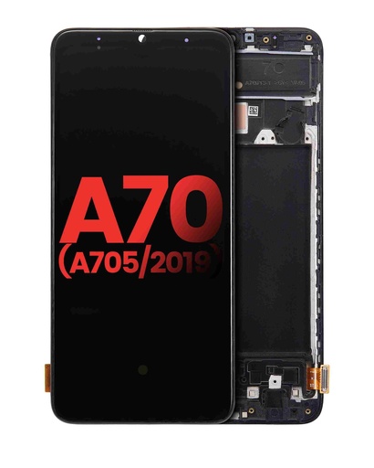 [107082066607] Bloc écran OLED avec châssis compatible SAMSUNG A70 - A705 2019 - 6,33" - Aftermarket Plus - Toutes couleurs