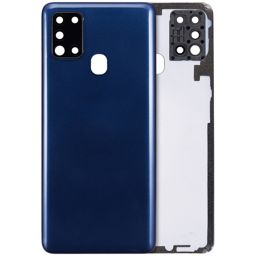 [107082119962] Vitre arrière avec lentille caméra arrière compatible Samsung Galaxy A21S A217 2020 - Aftermarket Plus - Bleu