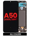 Bloc écran OLED pour SAMSUNG Galaxy A50 (A505/2019) avec châssis (AFTERMARKET PLUS)