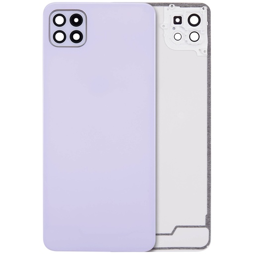 [107082119959] Vitre arrière avec lentille caméra arrière compatible Samsung Galaxy A22 5G A226 2021 - Aftermarket Plus - Violet
