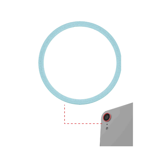[107082002363] Anneau de protection lentille caméra arrière pour iPhone XR - Bleu - Pack de 10