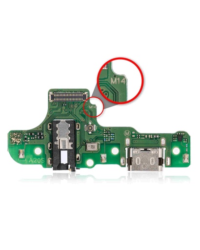 [107082074138] Connecteur de charge compatible SAMSUNG A20s - A207M 2019 - Board # M14 - Aftermarket Plus