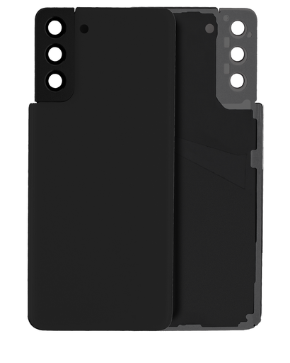 [107082086624] Vitre arrière avec lentille caméra compatible Samsung Galaxy S21 Plus - Sans Logo - Aftermarket Plus - Phantom Black