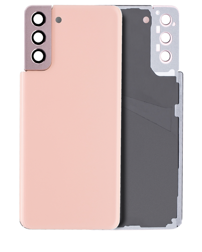 [107082085937] Vitre arrière avec lentille caméra compatible Samsung Galaxy S21 Plus - Sans Logo - Aftermarket Plus - Phantom Pink