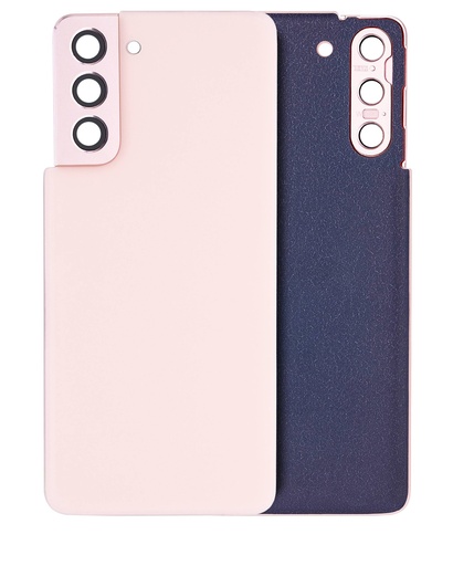 [107082085950] Vitre arrière avec lentille caméra compatible Samsung Galaxy S21 5G - Sans Logo - Aftermarket Plus - Phantom Pink