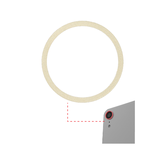 [107082002364] Pack de 10 anneaux de protection de lentille caméra arrière compatible iPhone XR - Jaune
