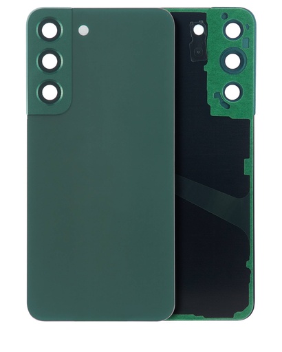 [107082079347] Vitre arrière avec lentille caméra compatible Samsung Galaxy S22 5G - Sans Logo - Aftermarket Plus - Vert