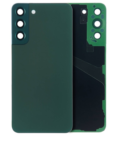 [107082079354] Vitre arrière avec lentille caméra compatible Samsung Galaxy S22 Plus 5G - Sans Logo - Aftermarket Plus - Vert