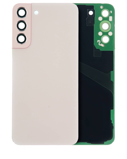 [107082079358] Vitre arrière avec lentille caméra compatible Samsung Galaxy S22 Plus 5G - Sans Logo - Aftermarket Plus - Pink Gold