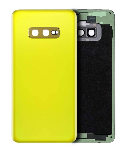 [107082020149] Vitre arrière avec lentille caméra compatible Samsung Galaxy S10E - Sans Logo - Aftermarket Plus - Canary Yellow