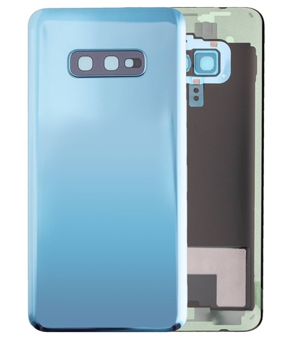 [107082020335] Vitre arrière avec lentille caméra compatible Samsung Galaxy S10 - Sans Logo - Aftermarket Plus - Prism Blue