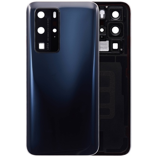 [107082119991] Vitre arrière avec lentille caméra compatible Huawei P40 Pro - Noir