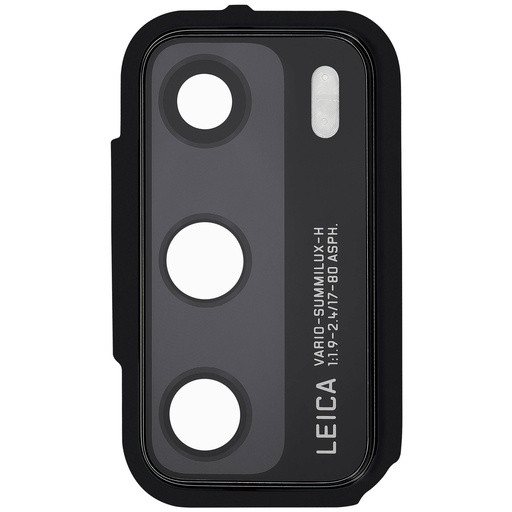 [107085008970] Lentille caméra arrière avec support compatible Huawei P40 - Noir