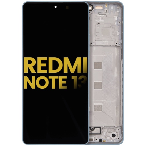 [107082131125] Bloc écran OLED avec châssis compatible Xiaomi Redmi Note 13 - Reconditionné - Bleu
