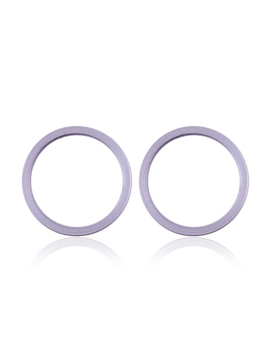 [107082001936] Anneau protection de caméra arrière pour iPhone 11 / 12 / 12 Mini (Set de 2) - Lot de 10 - Violet