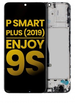 [107082066703] Bloc écran avec châssis compatible Huawei P-Smart Plus (2019)/Enjoy 9S (Reconditionné) - Noir
