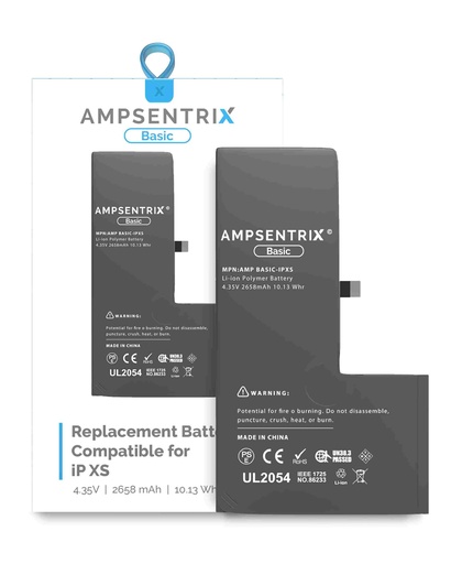 [107082022496] Batterie pour iPhone XS - Ti - Ampsentrix Basic