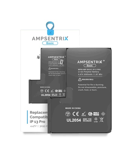 [107082022482] Batterie pour iPhone 13 Pro - Ti - Ampsentrix Basic