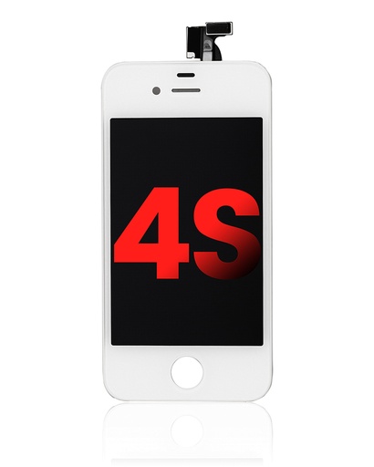 [202218010020301] Bloc écran LCD compatible pour iPhone 4S - Aftermarket plus - Blanc