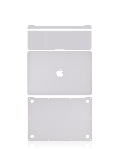 [107070121373] Habillage 4 en 1 - haut, bas, clavier et repose-main compatible MacBook Pro 15" sans Touch Bar - A1707 fin 2016 milieu 2017 - Argent