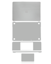 Habillage 4 en 1 - haut, bas, clavier et repose-main compatible MacBookPro 13" - A2251 milieu 2020 - Space Gray