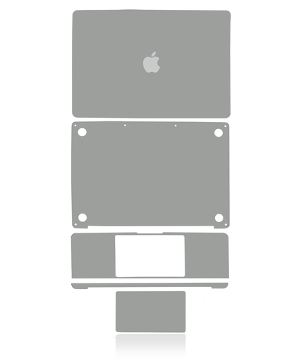 [107082068375] Habillage 4 en 1 - haut, bas, clavier et repose-main compatible MacBook Pro 13" - A2289 milieu 2020 - Space Gray