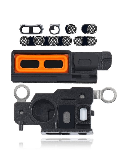 [107082128680] Pack de 10 Grilles anti-poussière pour haut parleur et micro compatibles iPhone 14 Pro - Space Black