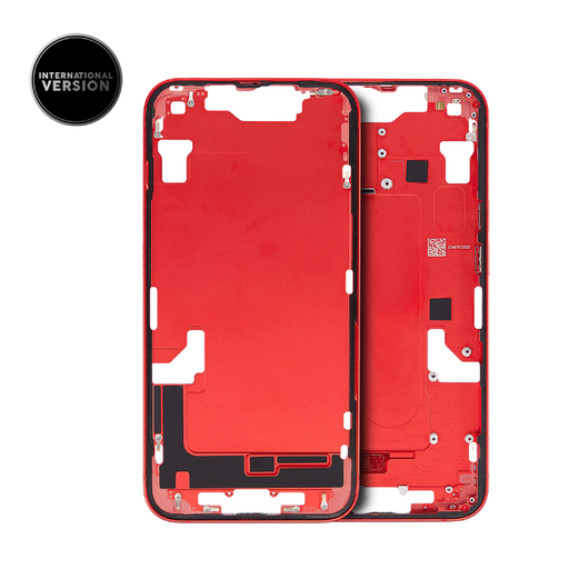 [107085005883] Châssis intermédiaire avec boutons Power et volume pour iPhone 14 - Grade A - Version internationale - Rouge
