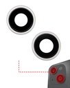 Lentille caméra arrière avec support et anneau - 2 pièces - compatible iPhone 14 et 14 Plus - Premium - Lumière Stellaire