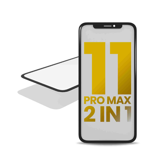 [107082011711] 2 en 1 vitre tactile avec OCA préinstallé compatible iPhone 11 Pro Max - OCA Master