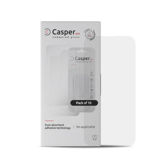 [107082128623] Pack de 10 verres trempés Clairs compatible iPhone 14 Pro - Casper Pro