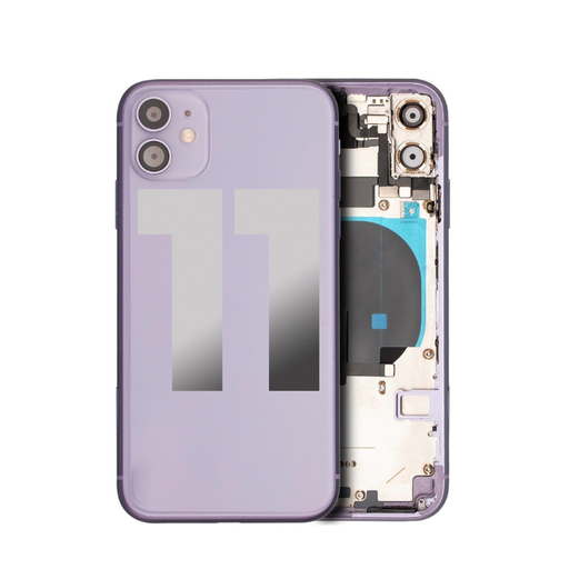 [107082009858] Châssis avec nappes pour iPhone 11 - Grade A (avec Logo) - Violet
