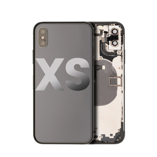 [107082009819] Châssis avec nappes pour iPhone XS - Grade A - avec logo - Gris sidéral