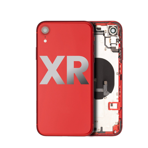 [107082009838] Châssis avec nappes pour iPhone XR - Grade A (Avec logo) - Rouge