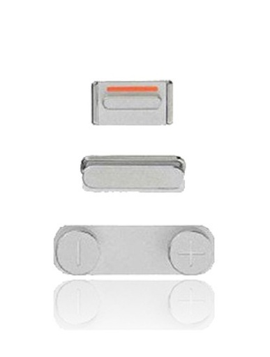 [202219130110001] Kit de boutons (Power/Volume/Switch) pour iPhone 5 - Argent