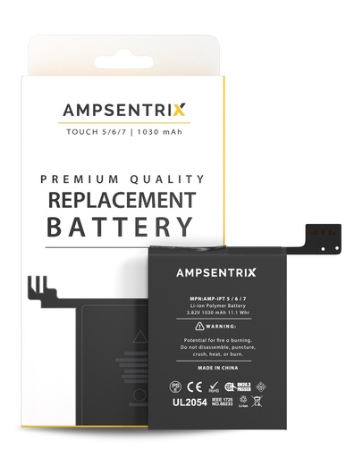 [107082001401] Batterie compatible pour APPLE Touch 5 / Touch 6 / Touch 7 - AmpSentrix
