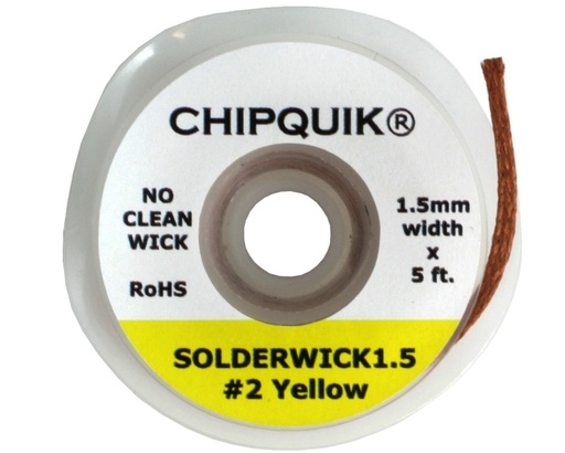 [SOLDERWICK1.5] Tresse à déssouder sans nettoyage CHIPQUIK - 1.5mm